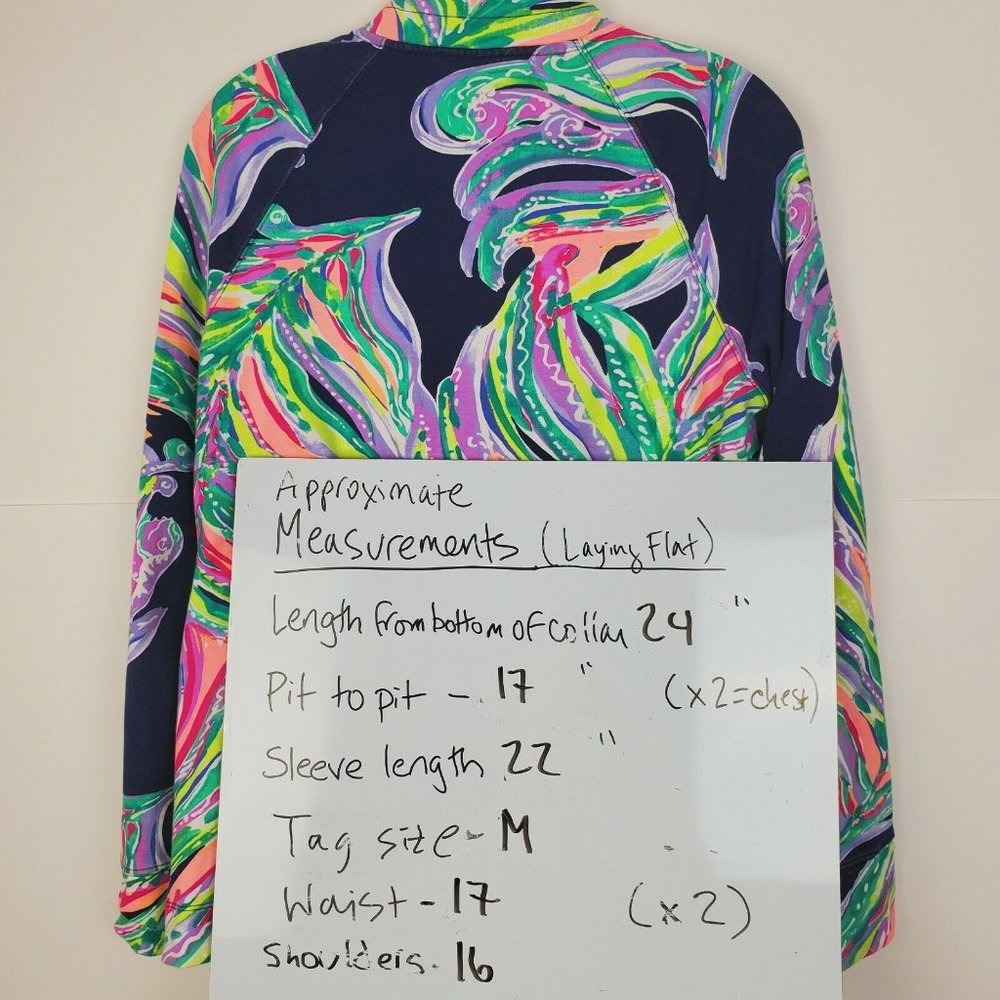 Lilly Pulitzer Womens Navy Blue Sweater Popover M - Picture 8 of 9